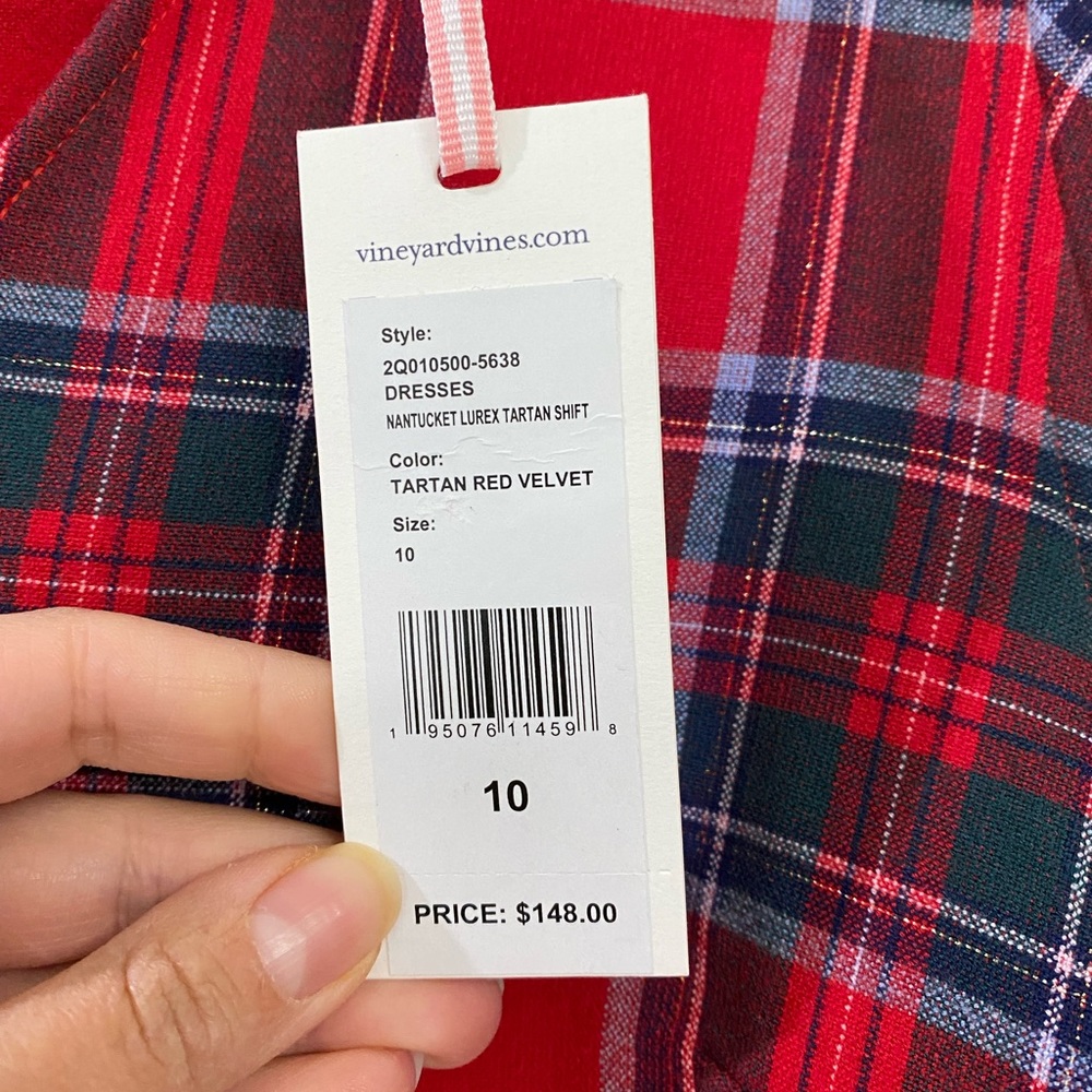 🎄🆕Vineyard Vines Tartan Shift Dress, Size 10🎄 - Picture 6 of 10
